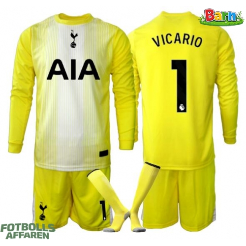 Tottenham Hotspur Guglielmo Vicario #1 Målvakt Tredjeställ Barn 2025-26 Långärmad (+ Korta byxor)